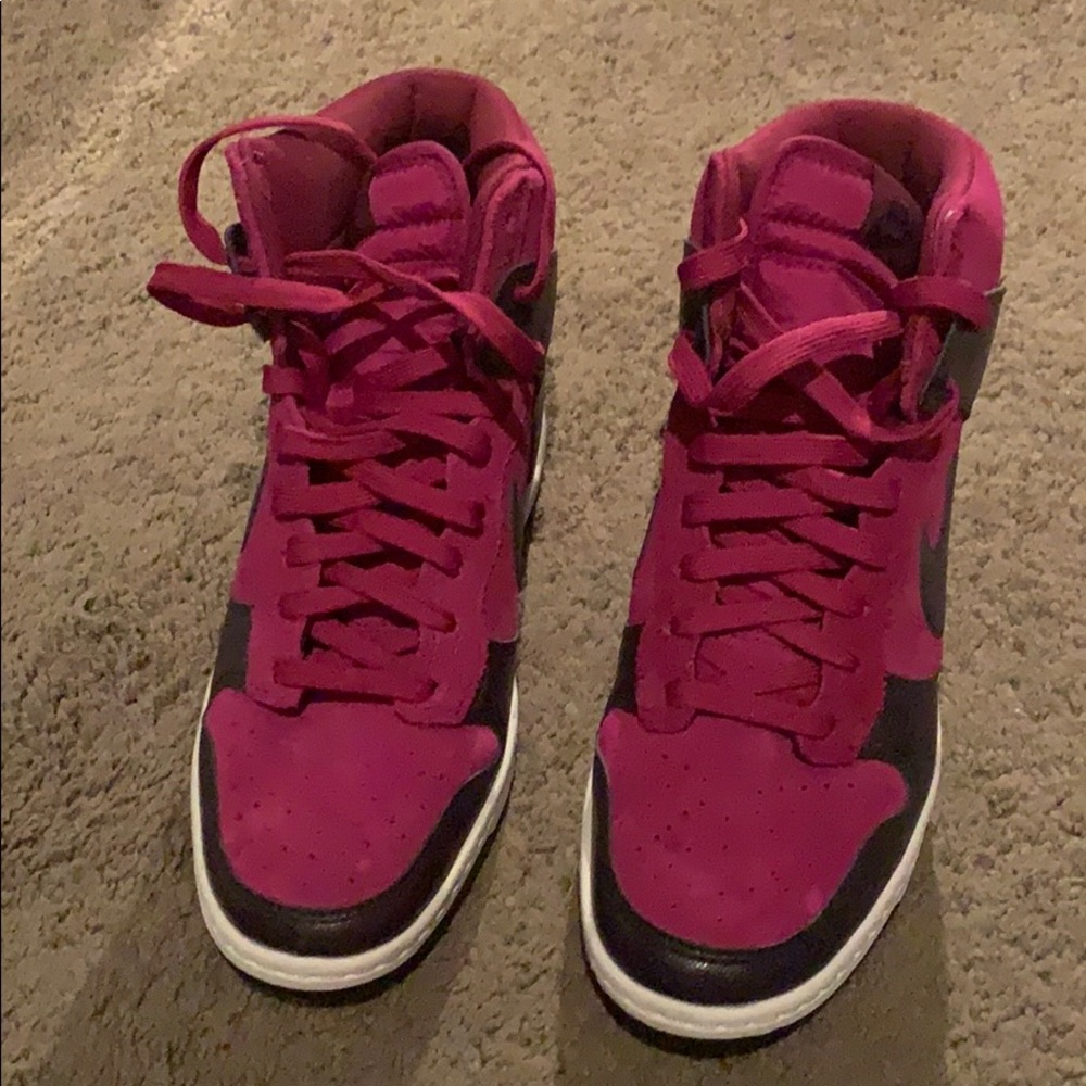 Nike hi top wedge heel sneaker